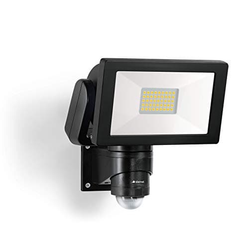 Image of Steinel LS 300 S Spotlight, Black, 29.5 W LED Floodlight, 240° Motion Sensor, 12 m Range, 4000 K Neutral White, Aluminium