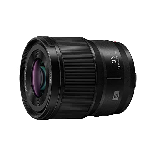 Image of Panasonic LUMIX S-S35E 35mm f/1.8 lens with 4K video compatibility, Black