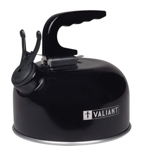Image of Valiant 1L Portable Camping Whistling Kettle - Black