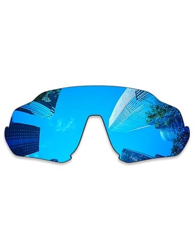 Image of Combine8 Ploarized Replacement Lenses for Oakley Flight Jacket OO9401 37mm Sunglasses - Ice Blue