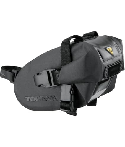 Image of Topeak Unisex Adult Wedge Dry Bag Strap Mount Saddle Bag - Black, 15 x 9 x 9 cm/0.6 Litre