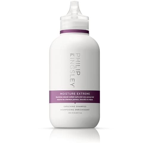 Image of Philip Kingsley | Moisture Extreme Enriching Shampoo | For Curly, Dry, Damaged Hair | Moisturises, Hydrates, and Adds Shine| Detangles and Controls Frizz Adds Shine | 250ml