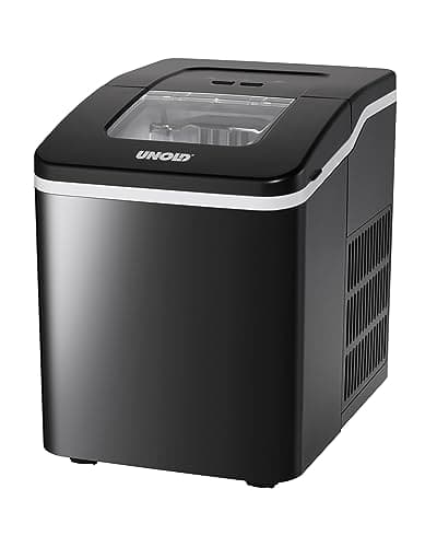 Image of UNOLD 48935 Ice Maker Freeze - with 1.6 L capacity 120 W, 60 ice cubes in 1 hour, indicator light, cleaning function, BPA-free, clear ice cubes, 700 g capacity