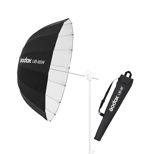 Image of Godox UB-85W 33.5'' Black White Parabolic Reflective Umbrella Soft Umbrella Studio Light Umbrella