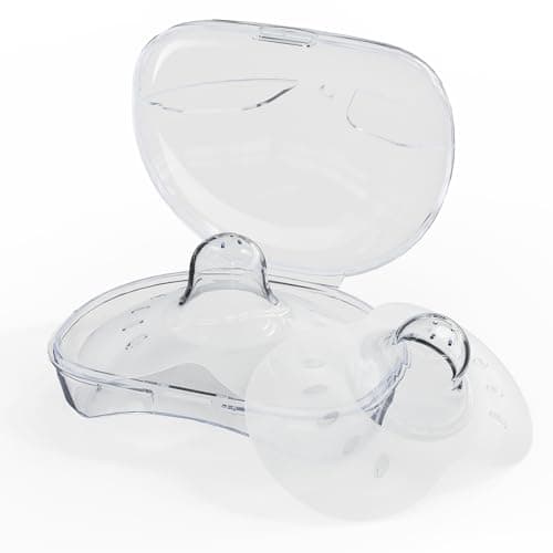 Image of Nipple Shields for Breastfeeding, 100% Food-Grade Silicone Nipple Shields Without BPA/BPS, Breast Feeding Essentials Includes 2 Shields and Case, Ultra-Thin & Super-Soft, Protect Breastfeeding, M-20mm