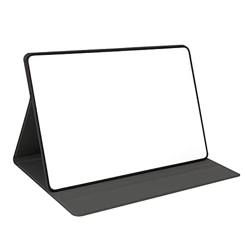 Image of Mini Whiteboard Portable Foldable Small Whiteboard for Group Teaching, Home Message Office Desk Meeting Kitchen Chronicle Writing Board 30x19.8cm (Black