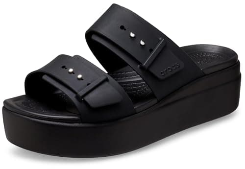 Image of Crocs Brooklyn Buckle Low Wedge W, Women's, Sandals Black, 6 UK Women