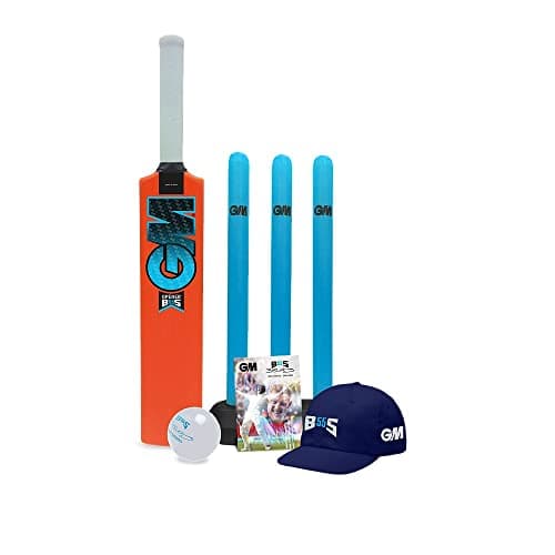 Image of GM Ben Stokes Diamond Opener Cricket Set | Bat, Ball & Wicket Stumps | Moulded Plastic All-Weather | for Player Height 103-128cm | Gunn & Moore