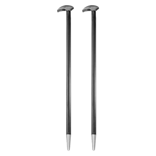 Image of HARFINGTON 2pcs Rolling Head Pry Bar 20" Length 0.6" Rod Dia Carbon Steel Lady-foot Leverage Bar Heel Line Up Pry Bars for Automotive Mechanics Aligning & Prying
