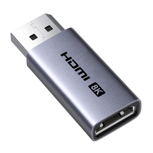 Image of UGREEN 8K@60Hz DisplayPort to HDMI Adapter Active DP 1.4 to HDMI 2.1 Cable 4K@120Hz Uni-Directional Display Port Male to Female Compatible with Monitor Projector HP Dell Asus AMD GPU NVIDIA