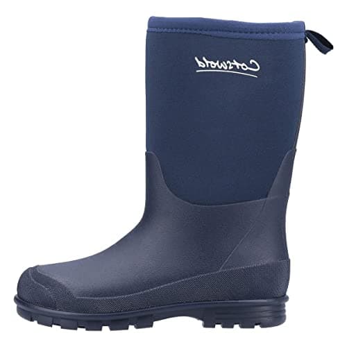 Image of Cotswold Hilly Neoprene Childrens Wellington Boot Unisex Kids Navy Size 3