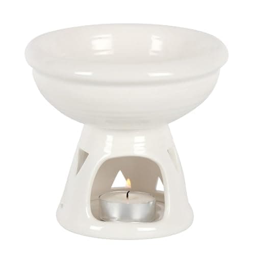 Image of CHACH Wax Burner, Deep Bowl Oil Burner, Wax Melts Round Tea light Holder, Home Fragrance Oil Burners, Aroma Diffusers, Aromatherapy Accessories