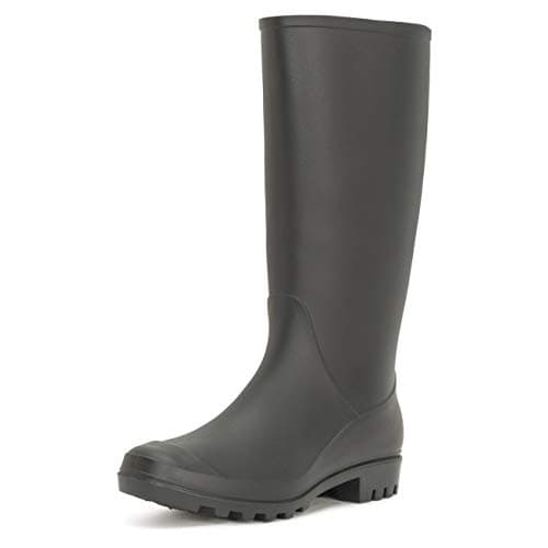 Image of Polar Boot Women’s Tall Waterproof Rain Boots - Winter Wellingtons - Insulated, Non-Slip Wellies for Snow, Garden & Outdoor Use - Black - UK4/EU37