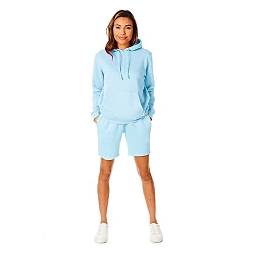 Image of Light & Shade Women’s Fleece Pullover Hoodie with Pocket Soft Hooded Sweatshirt with Drawstring Casual Lounge & Gym Wear (Aquamarine, M)
