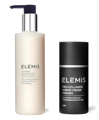 Image of ELEMIS Men Pro-Collagen Marine Cream 30ml & Dynamic Resurfacing Facial Wash 200ml Skincare Duo