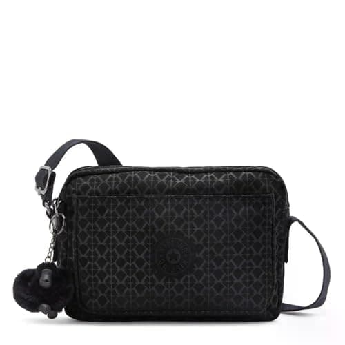 Image of Kipling ABANU M Medium crossbody, Signature Emb (Black)