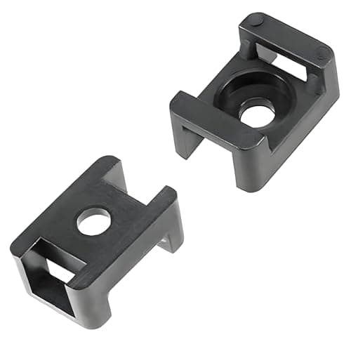 Image of EzySup 150 PCS Cable Tie Base Mount Clips for Up to 9mm Cable Ties,Designed for 5mm(M5) Screws,Black