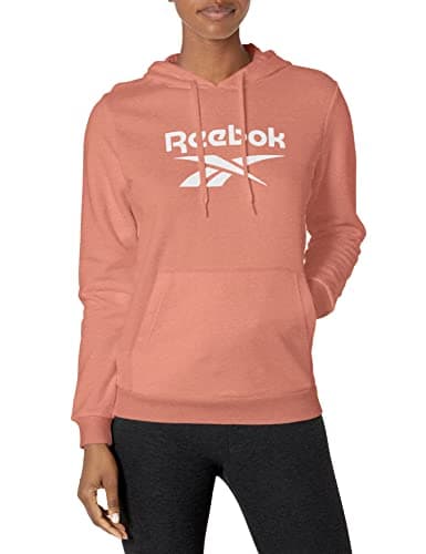 Image of Reebok Women's Standard Big Hoodie, Canyon Coral/White Logo, X-Small