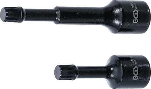 Image of BGS DIY 74590 | Special Impact Bit Socket Set | 12.5 mm (1/2") Drive | Spline (for XZN) M12 | for VAG | 2 pcs.