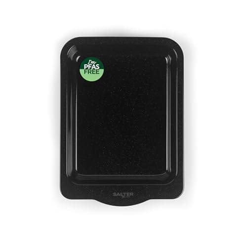 Image of Salter Brilliance 30 cm Roaster - Vitreous Enamel Coated Steel, Non-Stick, Dishwasher Safe, Made in The UK, PFAS-Free, Tray Bakes & Vegetables, Easy to Clean, Roast Dinners, Meat Joints, Black