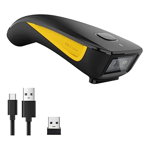 Image of NETUM Bluetooth Mini Barcode Scanner 2.4G Wireless Compatible, Small Pocket USB 1D 2D QR Code Scanner for PC POS, Bar Code Image Reader for Tablet iPhone iPad Android iOS - C750