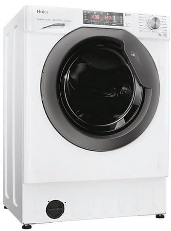 Image of Haier Series 4 HWQ90B416FWS 9kg Built-in 1600rpm Washing machine, 5 Year Warranty - White, A Rated, 60W x 53D x 82H (cm)