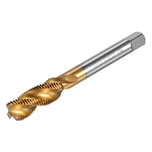 Image of M METERXITY 1-Pack M12x1.25mm Metric Spiral Flute Thread Tap, HSS Titanium Coated Right Hand Threading Tap Screw for Drilling/Milling Machines/CNC Machine Tools, Tapping Tool