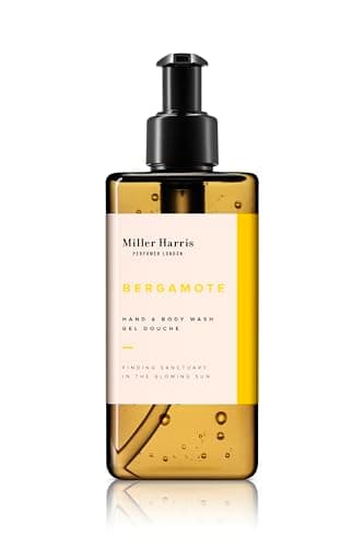 Image of Miller Harris Bergamote Hand and Body Wash 300ml – Rosemary, Vitamin E and Coconut | Citrus & Aromatic Scent for Gentle Cleansing