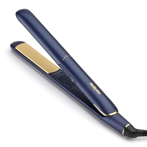 Image of BaByliss Midnight Luxe Hair Straighteners - Titanium Ceramic Floating Plates for Smooth Gliding, Fast 30 Second Heat Up, 3 Heat Settings up to 235°C, Worldwide use, 2516U