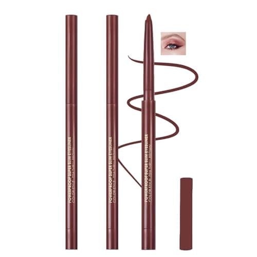 Image of Waterproof Red Brown Eyeliner Pencil – Long-Lasting & Smudge-Proof, Highly Pigmented, Smooth Glide, Ultra-Fine Tip – Easy to Use, Ideal for Natural or Bold Eye Looks, Travel-Friendly