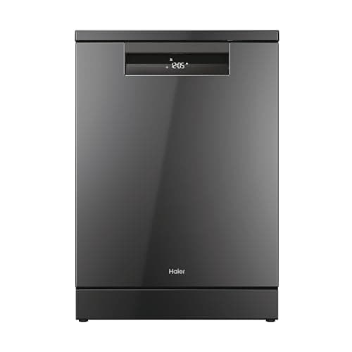 Image of Haier I-Pro Shine Series 5 Freestanding Dishwasher, 16 Place Settings, Class B, Eco Inverter Motor, Maxi Tub, H-Spray Arm, Ultra Dry, Wi-Fi Connectivity, Graphite, 60x60x83.5 cm - XF 6B0M3PDA-80