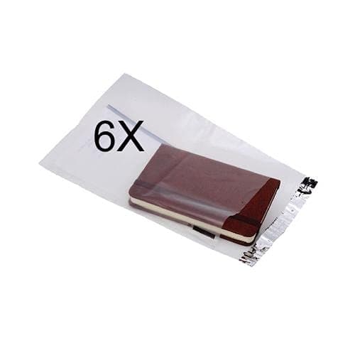 Image of Ampac Envelope 165x230mm Lightweight Polythene Clear with Panel (Pack of 100 X 6) + Free FINCHLEY Pen