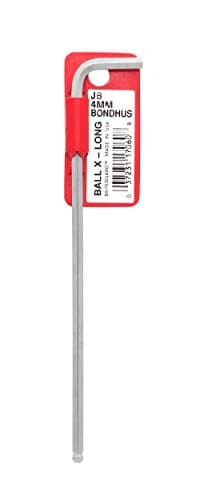 Image of Bondhus BL4.0B BRITEGUARD BALLEND Hexagon Key, 4MM, 17060, PROTANIUM Precision HIGH Torque Steel