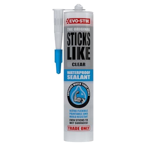 Image of EVO-STIK Sticks Like Waterproof Sealant, All-Purpose, Mould Resistant, Colour: Clear, Size: 290ml