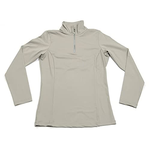 Image of Oypla Coco Equestrian Grey Ladies Womens Kids Long Sleeve Horse Riding Equestrian Base Layer Shirt - S