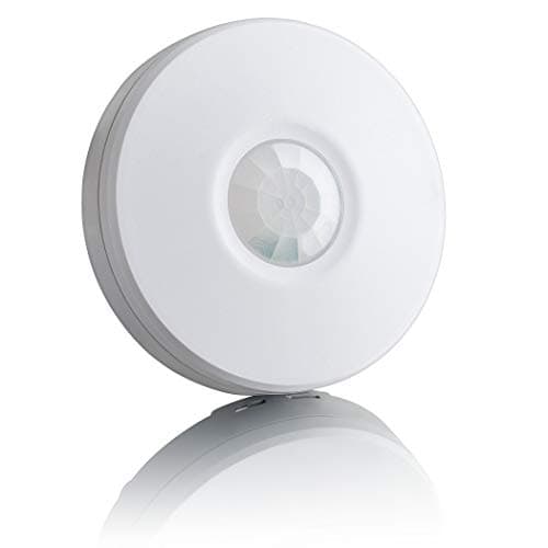 Image of SEBSON PIR Sensor Outdoor IP65, Surface Ceiling mounted, Infrared Motion Detector, LED light suitable, Range 8m / 360°, max. 2000/1000W, white