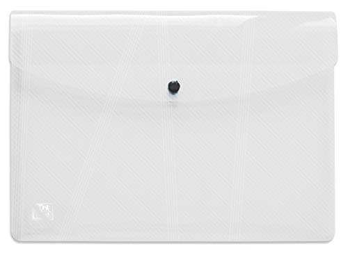 Image of Elba Wallets "Hawaii" A4 Press Stud Closure, Document Wallet Hawai Document Wallet with Popper Button, PP, A4 5 piece Clear
