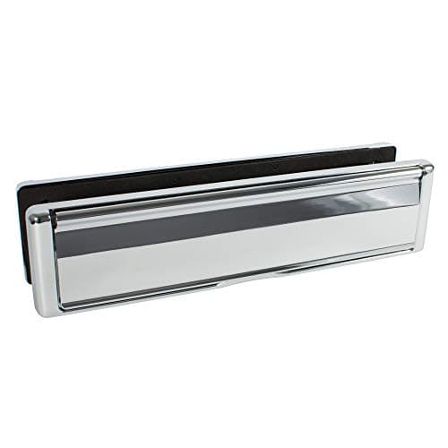 Image of Avocet LPAFCH Affinity 12" Polished Chrome Letterplate Premium Heavy Duty Sprung Letter box