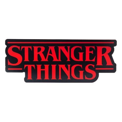 Image of Paladone Stranger Things Shaped Logo Light, 30cm (11.8") Wide Wall or Desk Lamp with USB or Battery Power, Phase & Pulse Modes, Officially Licensed Netflix Merchandise
