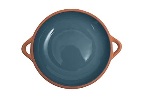 Image of Dexam Sintra Large Glazed Terracotta Tapas Dish - Ink Blue