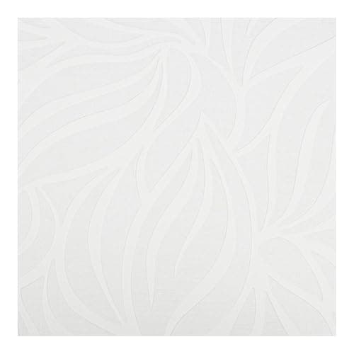 Image of Super fresco Paintable Eden White Durable Heavy Duty Textured Wallpaper | Paste The Paper | White Plain/Textured | Paintable
