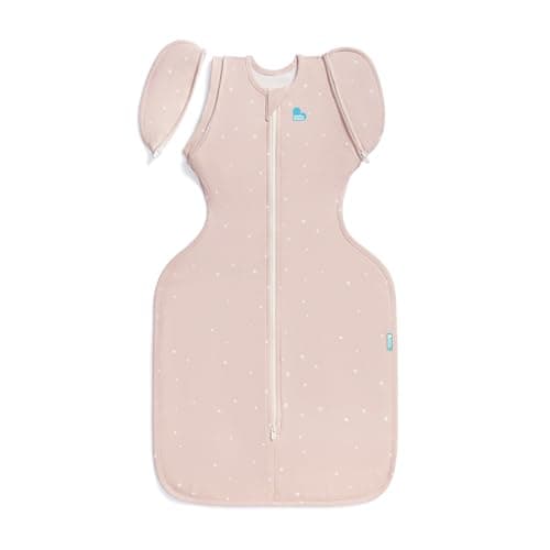 Image of Love To Dream™ Swaddle UP™ Transition Bag, Medium 6–8.5 kg – Twinkle Powder Pink | Snug Fit with Zip-Off Wings | 1.0 TOG Ideal for Spring & Summer (20–24°C) | Machine Washable Cotton & Double Zip