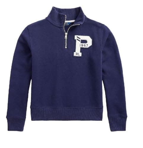 Image of Ralph Lauren Polo Half Zip Embroidered Logo Navy Blue colour Pullover Toddler Kids Unisex Boys Girls Size 3T