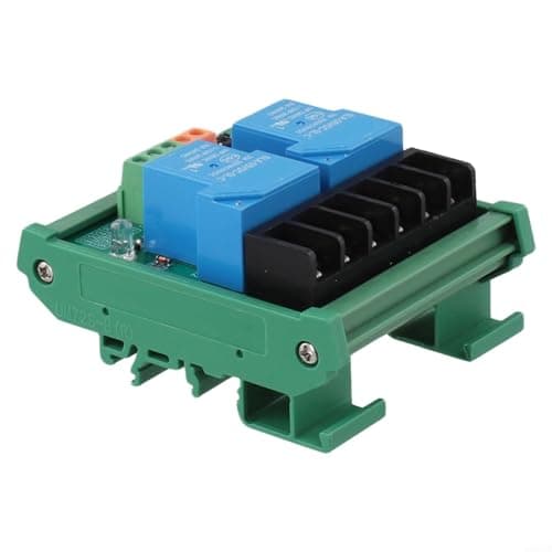 Image of 2 Channel DIN Rail Relay Module, Built in Electromagnetic Relay, 10A Current and Surge Protection Features (5V)