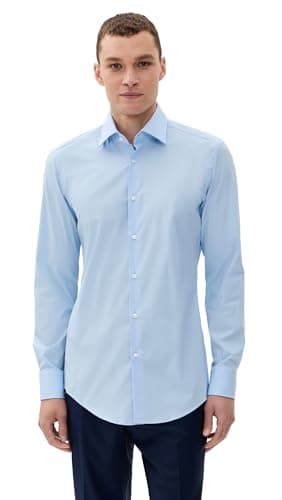 Image of BOSS Hugo Men's Hank Kent Shirt, Blue, Medium
