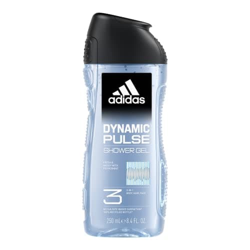 Image of Adidas Dynamic Pulse 3-in-1 body, hair and face shower gel for him, 250 ml