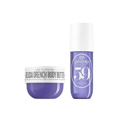 Image of Sol de Janeiro Deeply Moisturizing Delicia Drench Body Butter, 240ml & Cheirosa '59 Hair and Body Fragrance Mist, 240ml