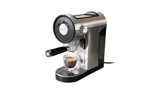 Image of Unold Espresso Coffee Maker Piccopresso 28636 - Compact 2 Cup Design - 20 Bar Pressure - 1360W Electric - Stainless Steel