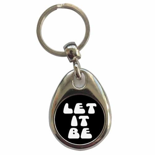 Image of Ozorath Let It Be Keyring Keychain with Split Ring Attachment and Metal Key Fob