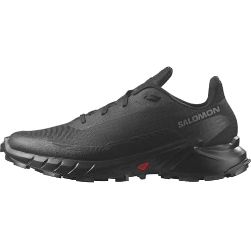 Image of Salomon ALPHACROSS 5 Men's Hiking Shoes Black Black Ebony